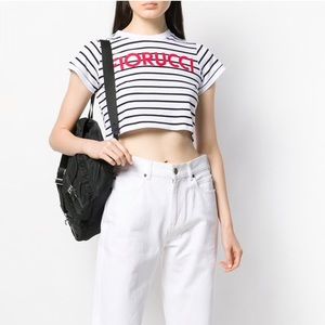 FIORUCCI NEW crop stripes t-shirt